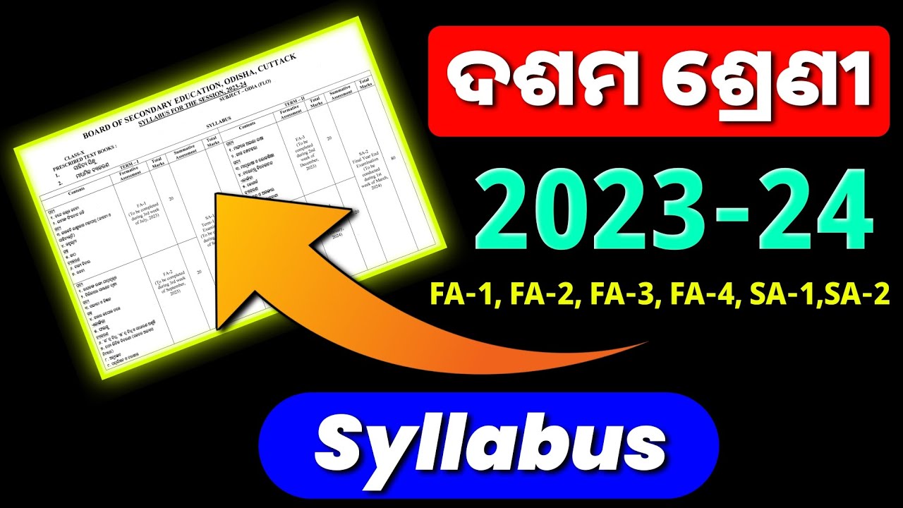 10th Class New Syllabus 2023-24 | Class 10 Syllabus 2023-24 | Bse ...