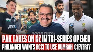 Pakistan takes on Kiwis in Tri-series, NZ batting, Use Bumrah cleverly: Philander, Aus-SL, Zim-Ire