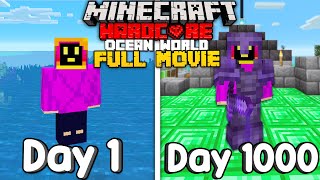 I Survived 1,000 Days In An Ocean Only World in Minecraft Hardcore [FULL MOVIE]