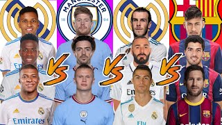 Real Madrid 2023 VS Man City 2023 VS Real Madrid 2017 VS Barcelona 2015 😮🔥 ULTİMATE Comparison 💪