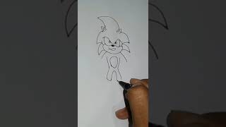 how to draw classic sonic