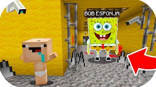 ¡BEBE NOOB ESCAPA DE LA PRISION DE BOB ESPONJA! | ESCAPA DE LA CARCEL EN MINECRAFT TROLL