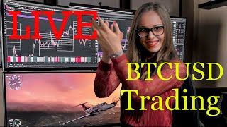 Live Bitcoin (BTCUSD) Trading \u0026 Technical Analysis - My Cryptocurrency Trading Strategy