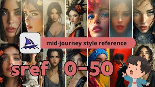 MidJourney Style Reference Test | SREF 0 to 50 Comparison | AI Art Evolution (sref codes)