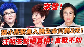 “綜藝女王”張小燕突傳緊急入院，生命只剩最後3天！汪明荃忍痛曝光內幕，她女兒簡直就是個畜生！【鲤娱记】#張小燕#汪明荃