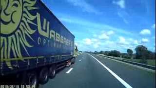 Waberer's truck driver makes great avertising for the company and Vodafone