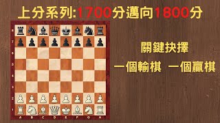 【Rey的西洋棋】關鍵抉擇 一個輸棋 一個贏棋【1700分上分系列】| 国际象棋 | Chess