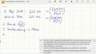 2.1. Jahresabschluss Bewertung: Fremdwährungsverbindlichkeiten - Abiturprüfung Lösung 2018 IBV BWR