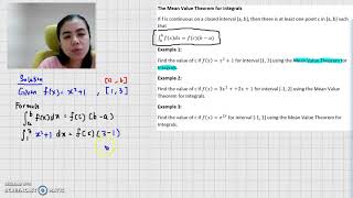 Calculus 1- Mean Value Theorem for Integrals Example 1