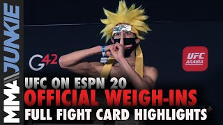 UFC on ESPN 20 full official weigh-in highlights