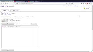 Functional-1 (square) JavaTutorial || codingbat.com