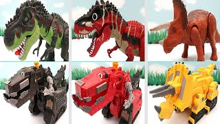 4 Real Dinosaurs Transformer 4 Dinosaur Robot! Dino Robot Battle video -  공룡 배틀  로보트 티라노사우루스 안킬로