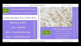 !! 1509 SELLA RICE !! Pesticide Residue Free Sella Rice !! Price Validity - 31st May 2022 !!