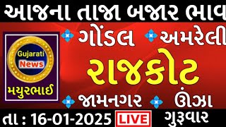 commodity prices 16.01.2025 rajkot marketing yard na bhav|saurashtra ajn bajar bhav|commodity price