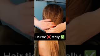 Hair tie ❌ No hair tie tutorial ✅ #shortsfeed #shorts #viralshort #trending #explorepage #coquette