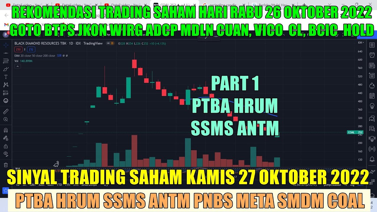 🆕PART 1 Sinyal Kamis 27 Oktober 2022 Rekomendasi Saham Scalping Trading ...