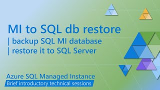Restore SQL MI Backup on SQL Server 2022