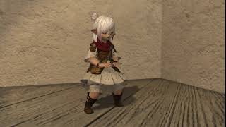 深呼吸 エモート ララフェル♀ FFXIV