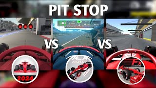 🔴Fx Racer VS 🔵Ala Mobile VS 🟡Monoposto (PITS STOP COMPARISON)