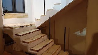 DIY Home Makeover Part 3 - DIY Designer Wooden Stairs for $200 - tanie schody zrób-to-sam