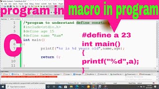 How to use macro/define constant in our C program(part_15)?