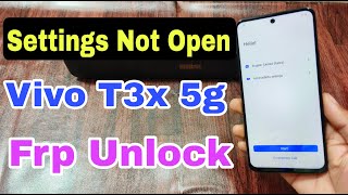 vivo t3x 5g frp lock kaise tode ? settings note open | vivo t3x 5g frp unlock new solution 2025