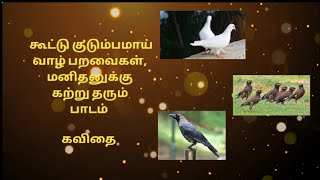 கூட்டு குடும்பமாய் வாழ பறவைகள் நமக்கு கற்றுத்தரும் பாடம் கவிதை/kavithai