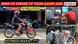 BORE UP TIGER KARBU JADI INJEKSI 246CC READY [ PART 5 - SELESAI ] DYNO TEST - TES RIDE