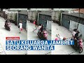 Viral, Video Detik detik Satu Keluarga Jambret Seorang Wanita, Pelaku Bawa Anak