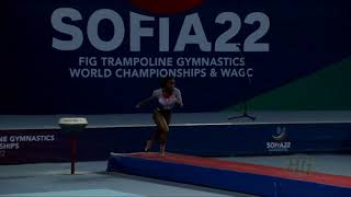 TAYLOR Tia (USA) W - 2022 Trampoline Worlds, Sofia (BUL) - Q Tumbling Exercise 1