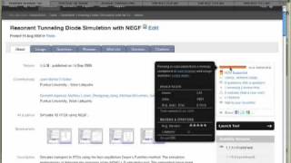 Nanoelectronic Modeling nanoHUB Demo 1: nanoHUB Tool Usage with RTD Simulation with NEGF - Part 1/2