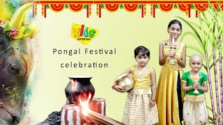 pongal festival celebration || kids entertain pongal || Pongalo pongal || kids pongal celebration