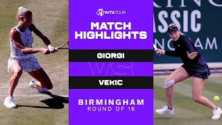 Camila Giorgi vs. Donna Vekic | 2021 Birmingham Round of 16 | WTA Match Highlights