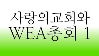 사랑의교회와 WEA총회 #사랑의교회와 #WEA총회 #오정현목사