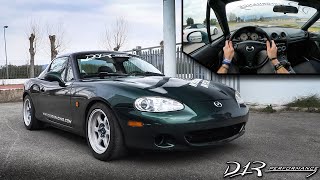 Driving a Rental, Stock 1.6 Power Mazda Miata MX-5 (NBFL) Track Car by D1R Performance at Magione!