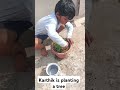 karthik is planting a tree nature naturelovers naturephotography song love shorts autism