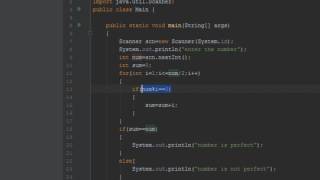 A java program to check if the number is a perfect number or not