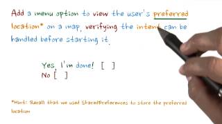 Add Map Location Intent - Developing Android Apps
