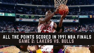 1991 NBA Finals | Game 2 | Los Angeles Lakers vs. Chicago Bulls | All The Points