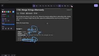 Leetcode 1768. Merge Strings Alternately python--two pointers