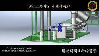 不斷水工法–空調供水管線(65mm)以冷凍止水技術增設控制閥及遷移管線施工流程