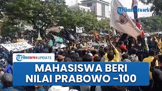 Demo Indonesia Gelap di Semarang, Mahasiswa Beri Nilai Prabowo-Gibran Minus 100: Kabinet Blunder