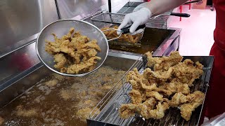 건대입구에서 먹을수 있는 돼지 후라이드 전문점 / various flavors! fried pork / korean street food