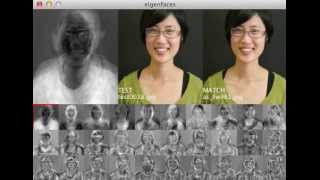 Facial recognition employing an Eigenface algorithm