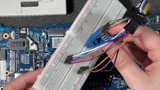 HW1101: Intel SPI Analysis: 12 Saleae Dediprog Hardware Setup 03 Splitter BreadboardToDediprog