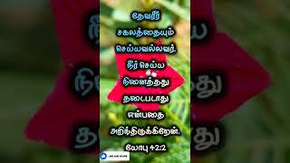 தினம் ஒரு தேவ வார்த்தை | DAILY ONE GOD WORD | உன் வாழ்கையில் அவர் செய்ய நினைத்தது தடைபடாது.