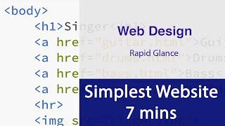 Simplest 4 Page Website - Tutorial Html