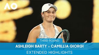 Ashleigh Barty v Camila Giorgi Extended Highlights (3R) | Australian Open 2022