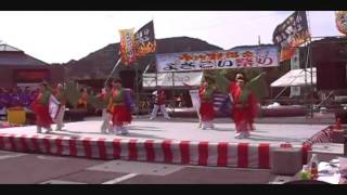 大和撫子ひなあられ隊@第７回市比野温泉よさこい祭り遊湯館会場