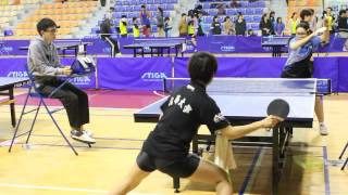 20151220輔大盃桌球女子團體單打冠亞決勝點 清華卓思辰vs輔仁吳佳津 1/3